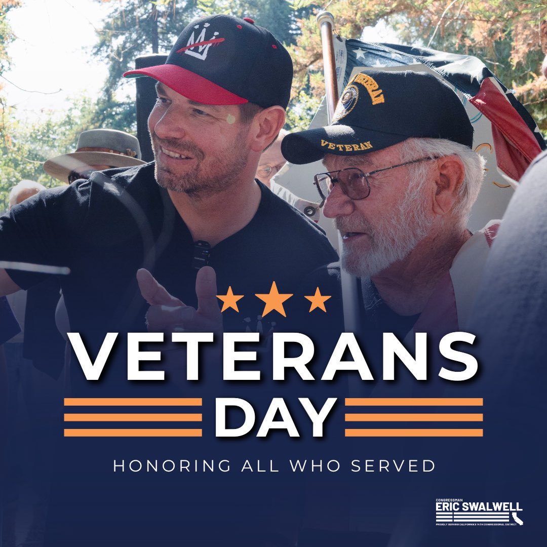 Today we honor the brave men and women who have worn our nation’s uniform and fought for our freedom. To all the veterans in #CA14 and beyond, I thank you for your selfless service.