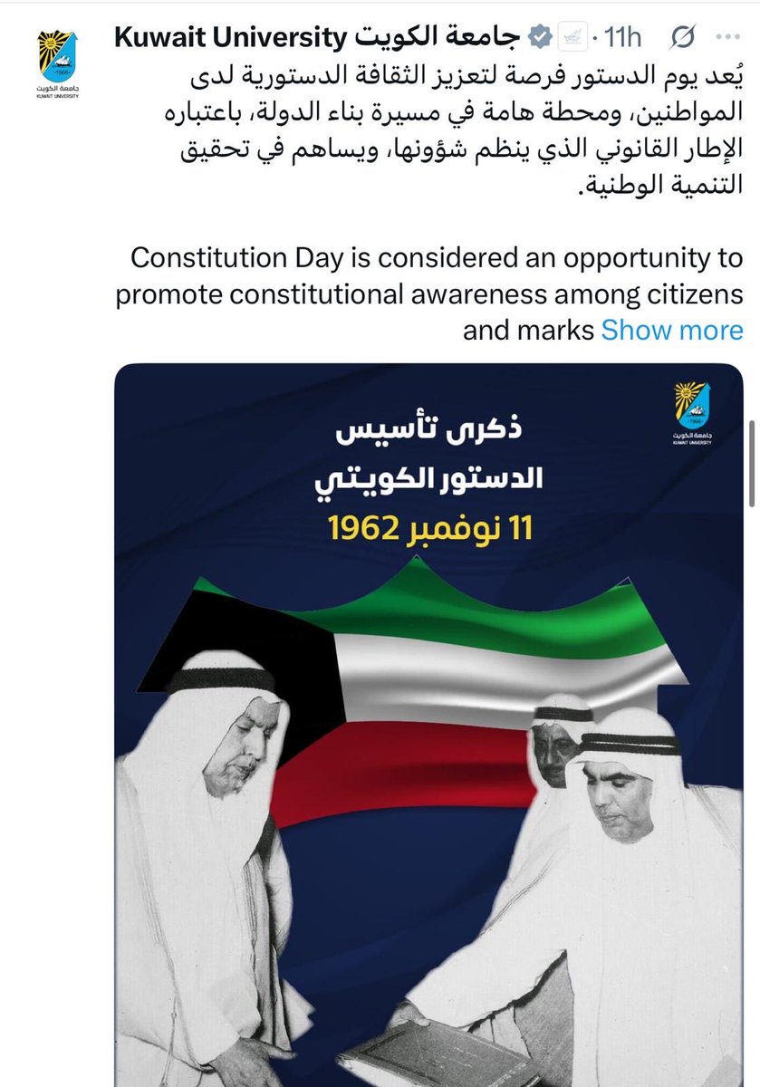 نعم هو الدستور ..
"الإطار القانوني الذي ينظم شؤون الدولة، ويساهم في تحقيق التنمية الوطنية" 

وأضيف بأن هذا الإطار ..
قام على ركائز راسخة أهمها الحريات السياسية والتي من خلالها
"ينمو حتماً الوعي السياسي ويقوى الرأي العام، وبغير هذه الضمانات والحريات السياسية، تنطوي النفوس على تذمر