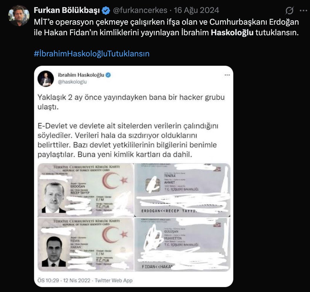 Tarihi örnek de vermeyeceğiz demekki. Fatih Altaylı da tam bu sebepten tutuklu. Furkanın hakkını savunmak da bize kaldı. İktidar yandaş muhalif dinlemiyor, eleştiri istemiyor daha anlayamadınız sanırım.