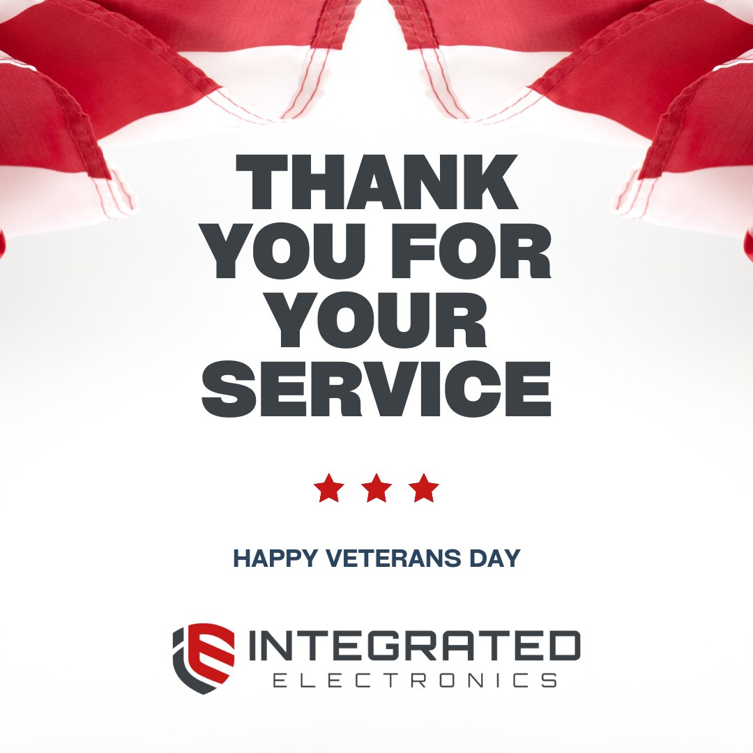 IntegElec's tweet image. Today, we honor and thank the brave men and women who have served our country. Their sacrifice and dedication protect the freedoms we hold dear.

At Integrated Electronics, we are proud to support and work alongside veterans in the security industry and beyond.