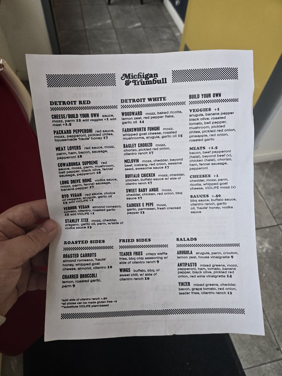The "Long Drive Home" pizza from Michigan&amp;Trumbull !! Is this the best pizza spot in the city? Definitely one of the best I've had! 
#Detroit #Pizza #detroitstylepizza #Michigan #Foodie #BestPizza
