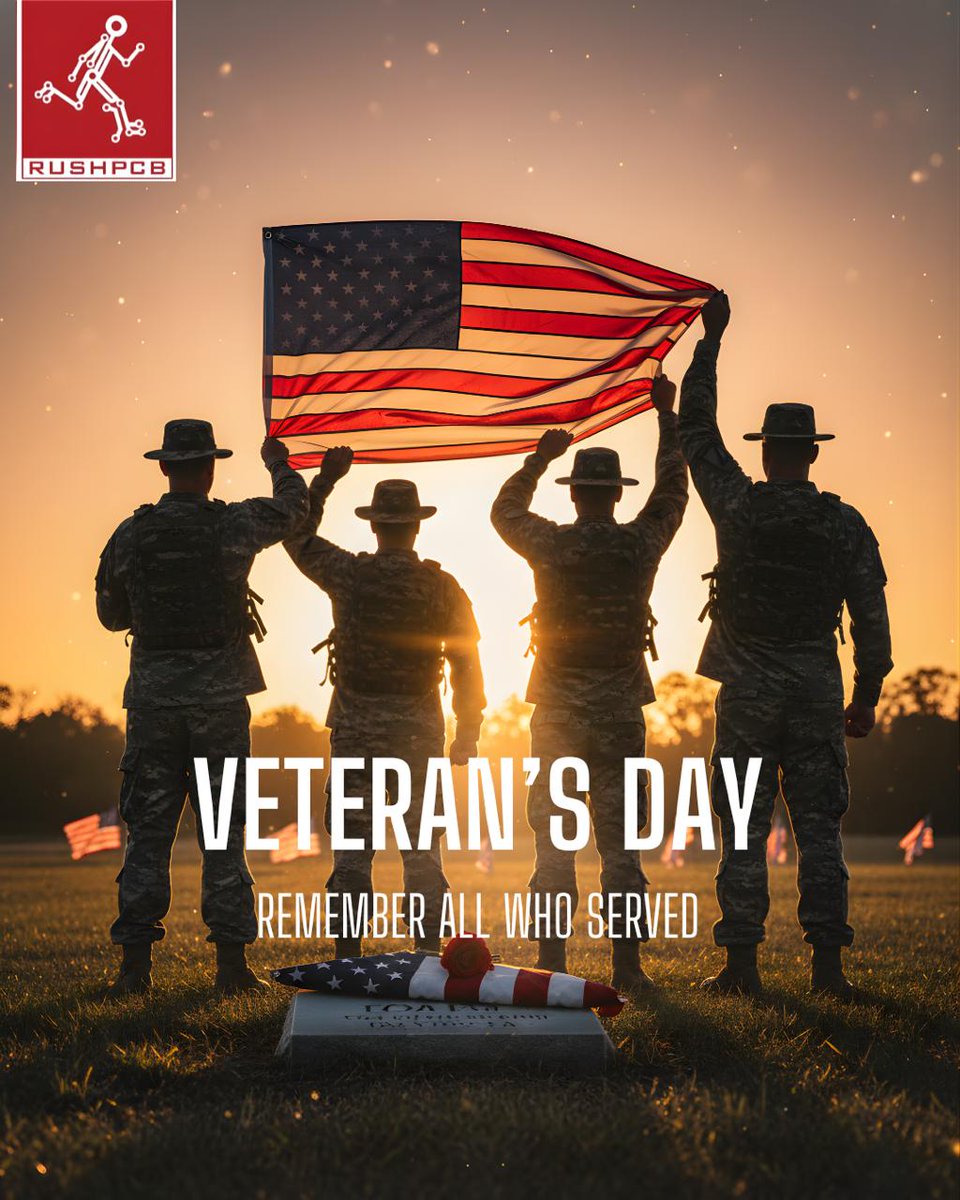 RUSHPCB's tweet image. Today, we honor the courage, sacrifice, and dedication of all who have served.
Your bravery inspires us every day.
#VeteransDay #ThankYouVeterans #RushPCB
