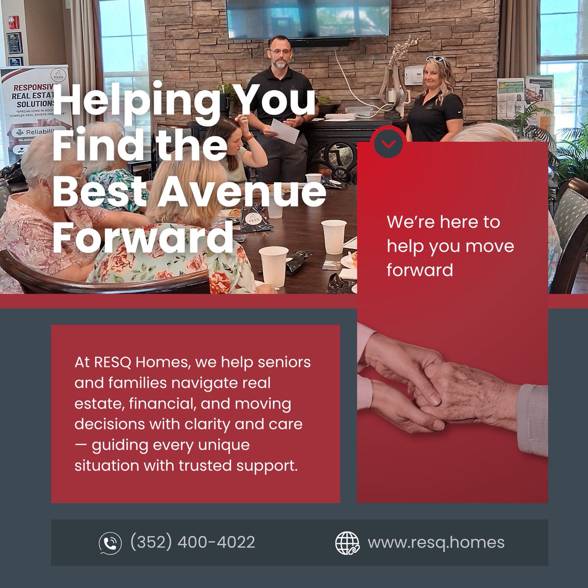 Resqhomesllc's tweet image. Helping You Find the Best Avenue Forward

Every family’s journey is unique. At RESQ Homes, we help seniors and families navigate real estate and life transitions with clarity, care, and trusted support.

📞 (352) 400-4022 | 🌐 resq.homes
#RESQHomes #SeniorSolutions