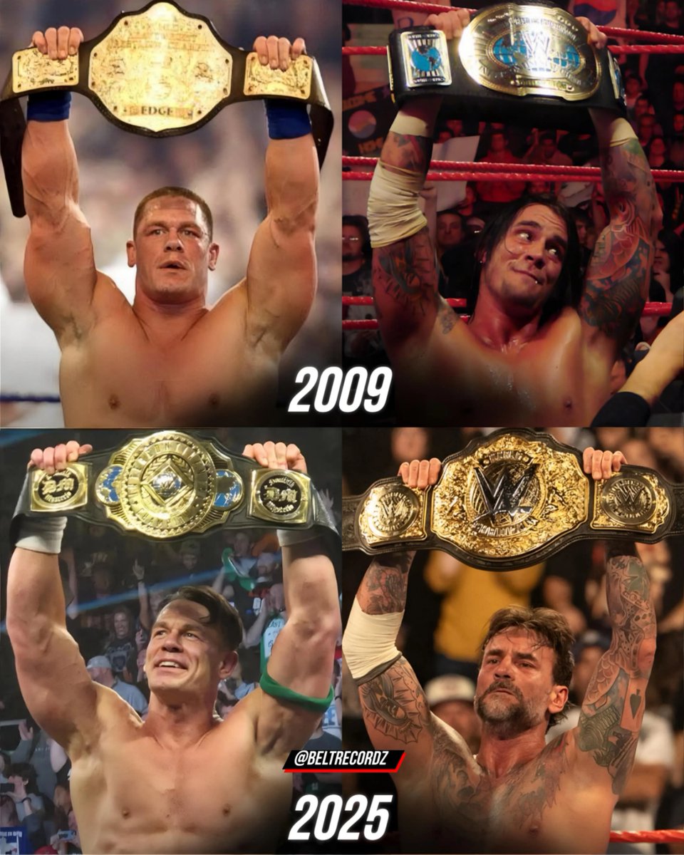 CM Punk and John Cena 2009 vs 2025..
