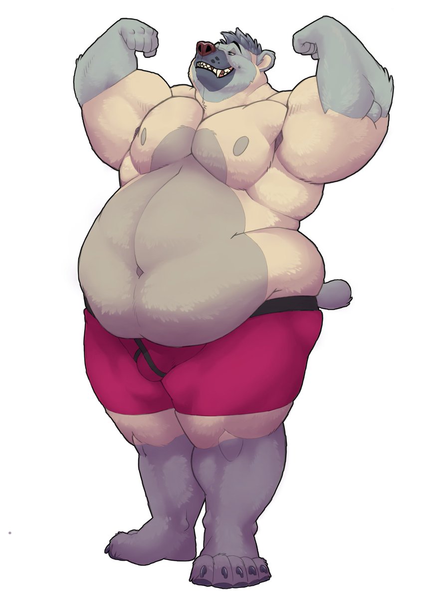 I finished up my bear flexing pic :3