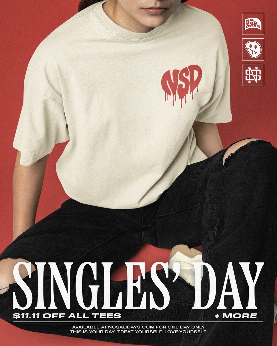 NoSadDaysShop's tweet image. Use code SINGLES
