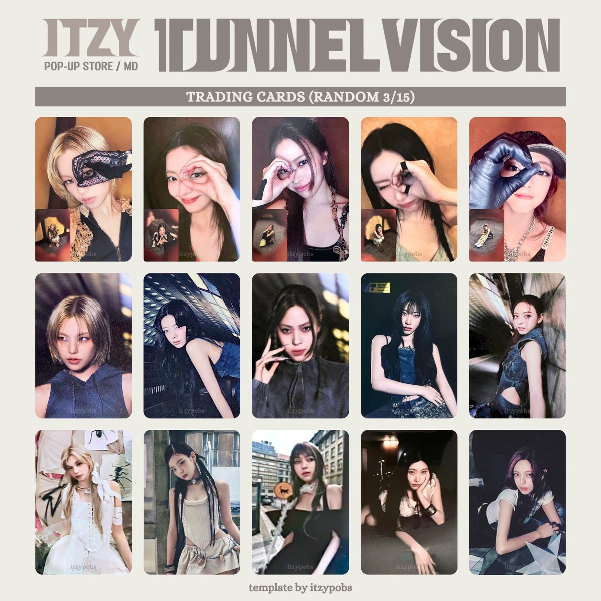 ITZY tunnelvision makestar ペンサ 当選者トレカ5枚 ITZY tunnelvision makestar ペンサ 当選者トレカ5枚 ITZY