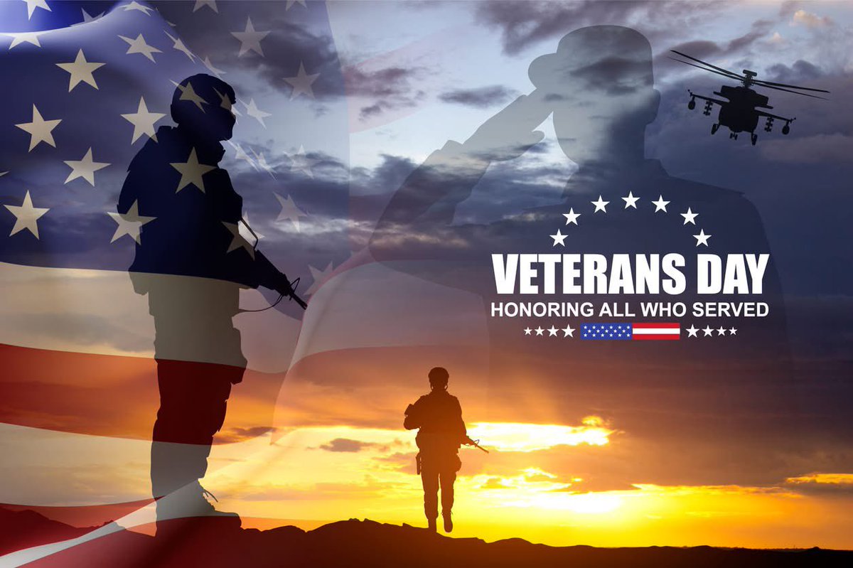 Thank you to all Veterans &amp; your families for your bravery, dedication &amp; sacrifices you have made for our protection, our freedoms &amp; our country. 🇺🇸 God Bless You All!  #ThankAVeteran #VeteransDay 🇺🇸

*Please remember that all Locations are CLOSED today in honor of Veterans Day.