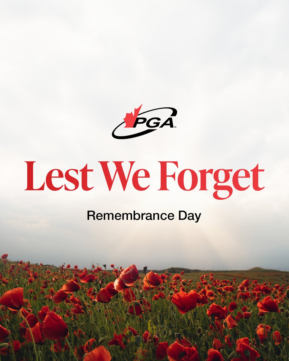 On Remembrance Day, the PGA of Canada honours the courage, service, and sacrifice of those who fought for our country and our freedom.

Lest we forget. 🇨🇦