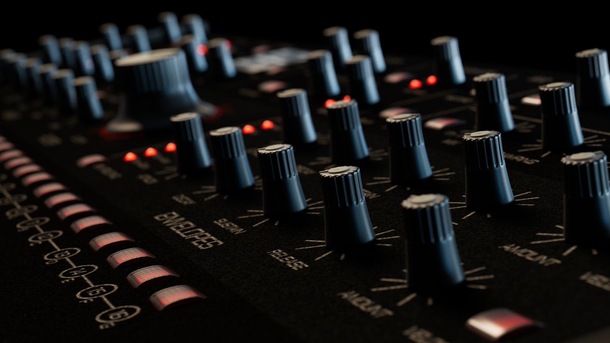 ThomsonX_'s tweet image. Some personal work yesterday modeling a synth. Finish it up this weekend.  #Cinema4D, #Redshift &amp;amp; #Sequential