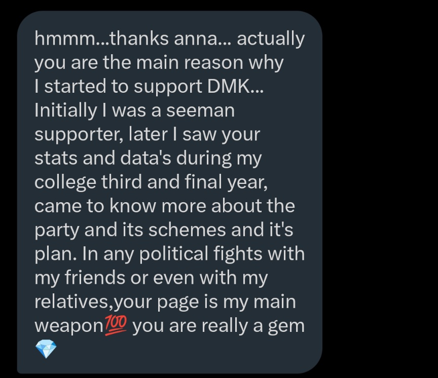 dstock_insights's tweet image. Pls don’t waste your time. They’re voluntarily ignoring the truth, this isn’t the same as convincing an NTK or a Sanghi. You can sh*t a Sanghi with data and an NTK by just teaching him how to Google. Both at least have some kind of ideology, but TVK are absolute sh*t heads…