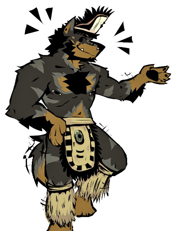 Old Rapa Nui dog doodle 🌅