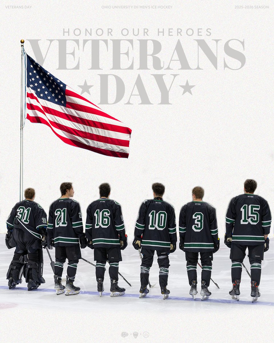 ohiohockeyd2's tweet image. Today, we honor and thank those who served for their courage and sacrifice.

#HonorAndRespect