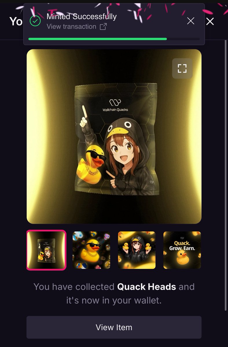 Minted my <a href="/wallchain/">Wallchain Quacks</a> stage 2