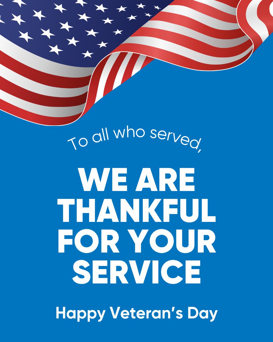 Today we honor the brave men and women who have served our country. Your courage makes our freedom possible. #ThankYouVeterans #VeteransDay