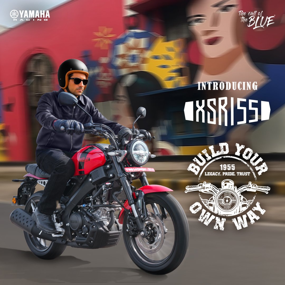 India_Yamaha's tweet photo. Presenting the all-new Yamaha XSR 155 — a timeless style of retro Yamaha motorcycles, mated with modern technology & superior performance.
Come, Build Your Own Way!
Book Now- https://t.co/4OvGDA91Hp
#YamahaMotorIndia #YamahaXSR155 #CallOfTheBlue #RetroSport #BuildYourOwnWay https://t.co/cPb2zVq7dj
