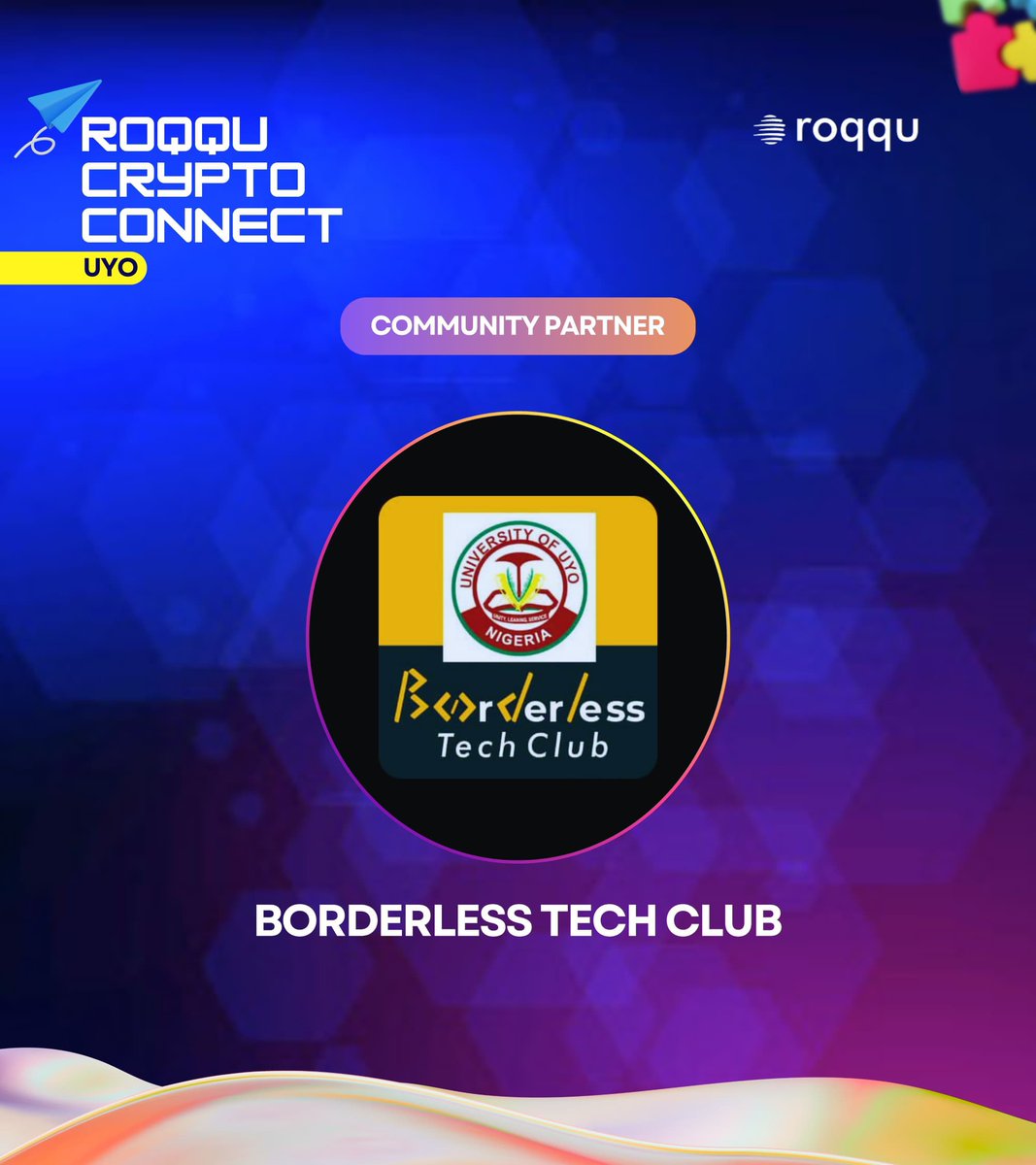 Bull_Tribe's tweet photo. Gm guys, big reveal!
We’re excited to announce Borderless Tech Club (University of Uyo) as our Community Partner for #ROQQUCRYPTOCONNECT UYO 💙
Get ready—it’s going to be an unforgettable experience!
Courtesy of @roqqupay
Do well to register👇
https://t.co/eywKwqrK0y https://t.co/ik2mFpEUXl