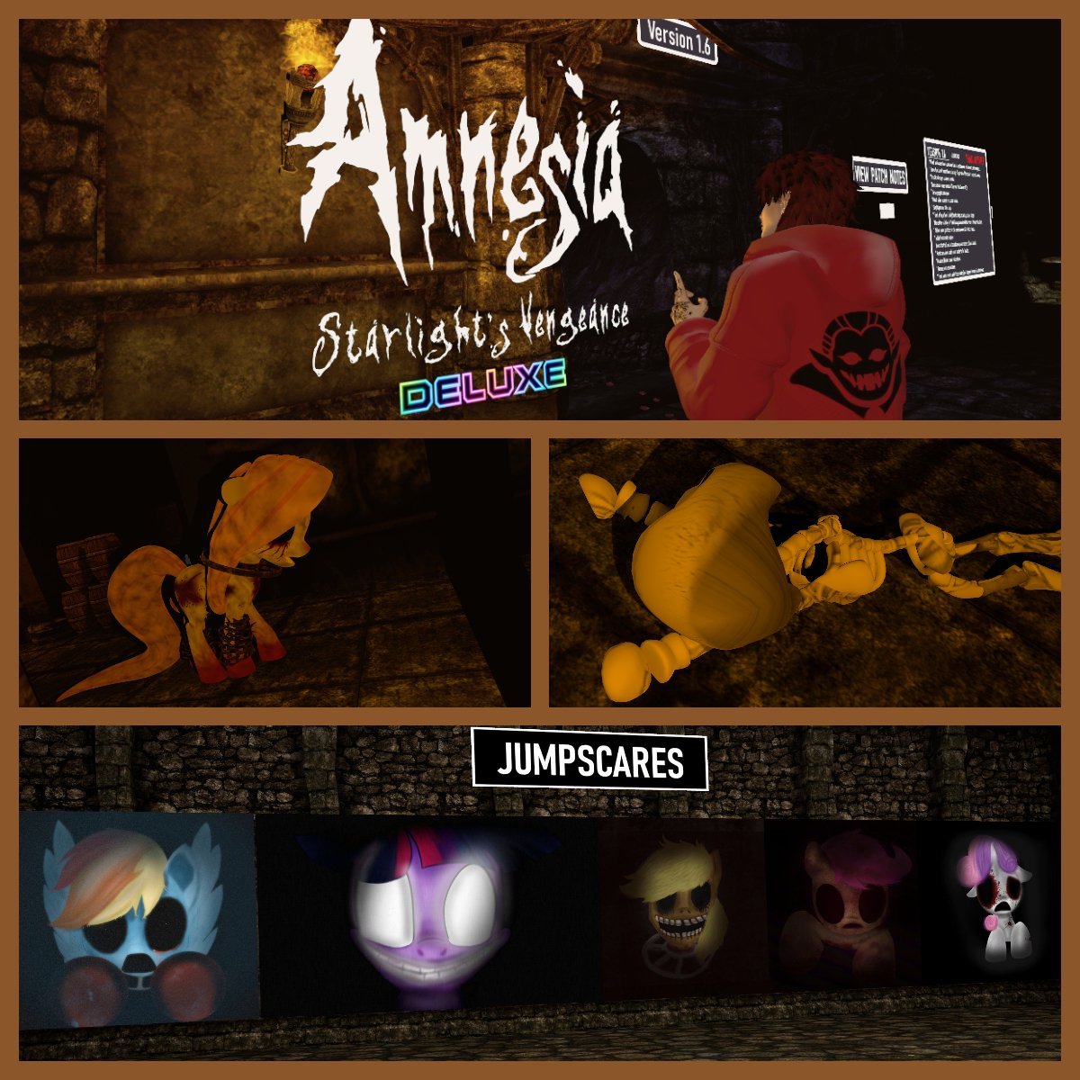 UmbraScrolls's tweet photo. 🌎 Amnesia: Starlight's Vengence - Deluxe (PC Only)
https://t.co/bPl6aH0MPE

MLP fans and horror fans rejoice here's a spooky challenge for you and this time Friendship wont help. 🐎

Good luck get your Parkour hats on for this one.
#VR #VRChat #MLP https://t.co/QSMgwbRwU2