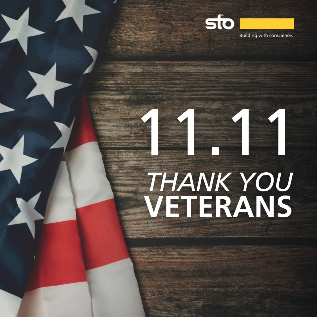 On #VeteransDay, we pause to honor and thank all who have served in the United States Armed Forces. 

Your courage, sacrifice, and dedication have protected the freedoms we cherish and made our communities stronger.

From all of us at Sto Corp., we express our deepest gratitude.