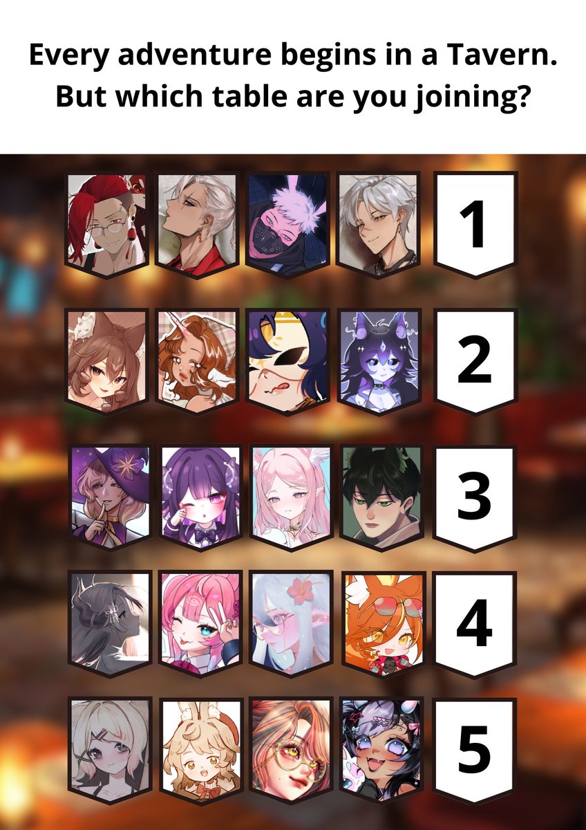 Every good Adventure starts in a Tavern. But... Which table are you choosing?🤔