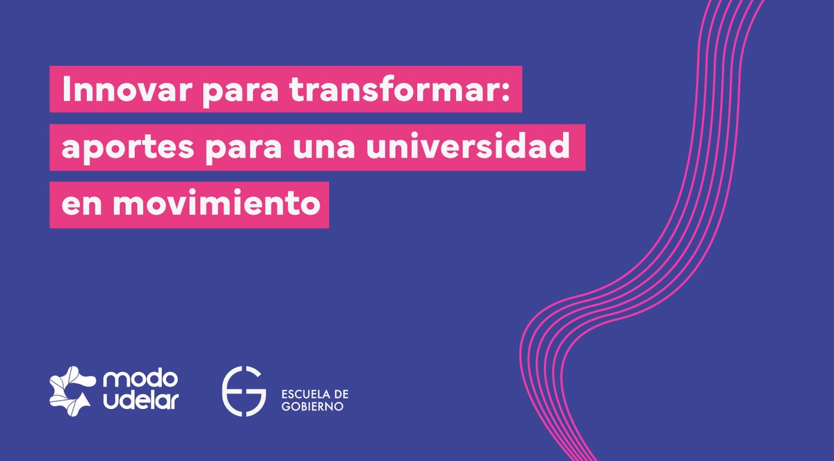 📚Curso "Innovar para transformar: aportes para una universidad en movimiento".

🏛️La formación está destinada a directores/as y se realizará en el marco de las actividades de la Feria Modo Udelar.

📝Más info e inscripciones en: bit.ly/3Xl8t3R