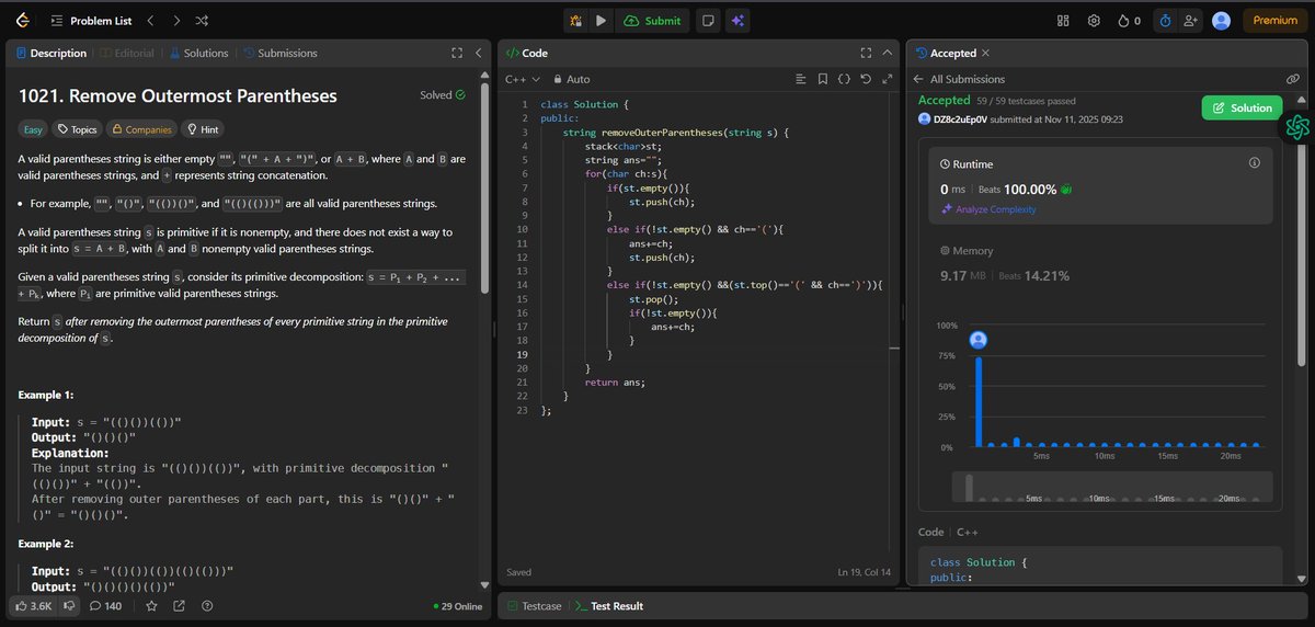 GirishShar4549's tweet photo. Day 10 — Striver’s DSA Sheet 🔢
Worked on String problems today — loving how logic and patterns come together 💡
Step by step, building consistency and confidence 🚀
#Day10 #StriversSheet #DSA #100DaysOfCode #StringProblems #Consistency https://t.co/SXntHlSSl5