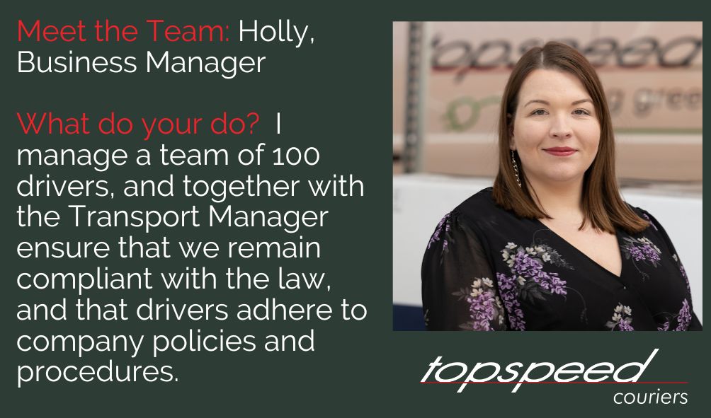topspeedcourier's tweet image. Say hello to Holly, our Business Manager at Topspeed. With a keen eye for compliance and operations, Holly works to ensure everything runs smoothly and in line with the law.  Meet the rest of our team here bit.ly/40b5Se3

#MeetTheTeam #TeamTopspeed #winsford