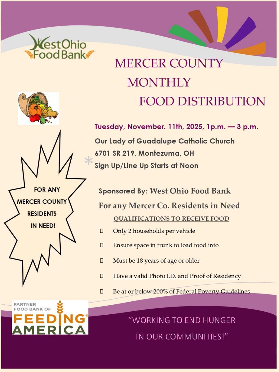 Serving in Mercer County today