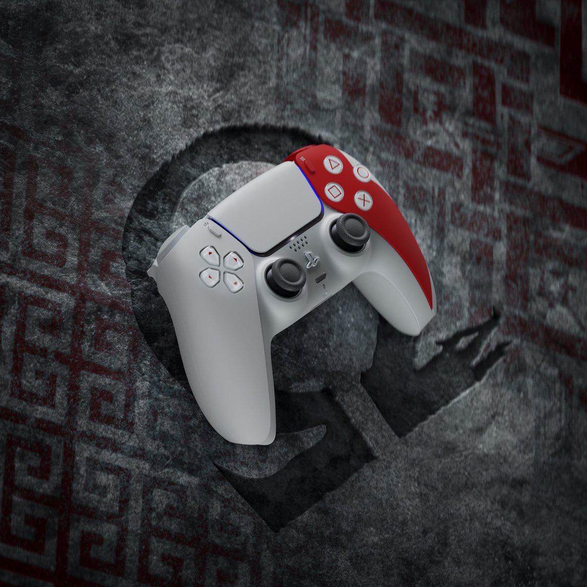PlayStationTR's tweet photo. God of War 20. Yıl Dönümü Limitli Sürüm Kablosuz Kontrolcü Ω ♥️ https://t.co/5JP1zNnBMD