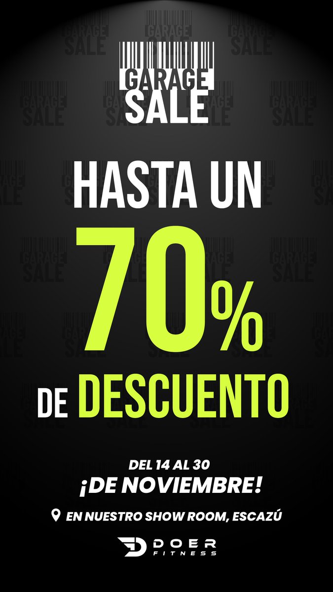 DoerFitness's tweet photo. 📷 ¡GARAGE SALE 2025! 📷
Este VIERNES es el día. El Garage Sale de DOER FITNESS vuelve, y por PRIMERA VEZ, ¡abrimos nuestras BODEGAS AL PÚBLICO! 📷
¿Qué significa? Más producto, más opciones y hasta un 70% DE DESCUENTO.
Apertura: Este VIERNES a las 7:30 AM.
¡Cantidades limitadas! https://t.co/l9V45VP2iR