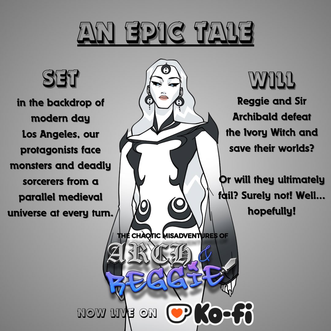 ChaoticFableEnt's tweet image. 🗡️✨Now LIVE on Ko-fi!✨🗡️ 

Follow a nerdy actress and her posh talking sword as they go on wacky, bizarre adventures to defeat the Ivory Witch in The Chaotic Misadventures of Arch &amp;amp; Reggie! 

#ArchandReggie #indieanimation #kofi #fantasy #comedy #geek #animation #blerd