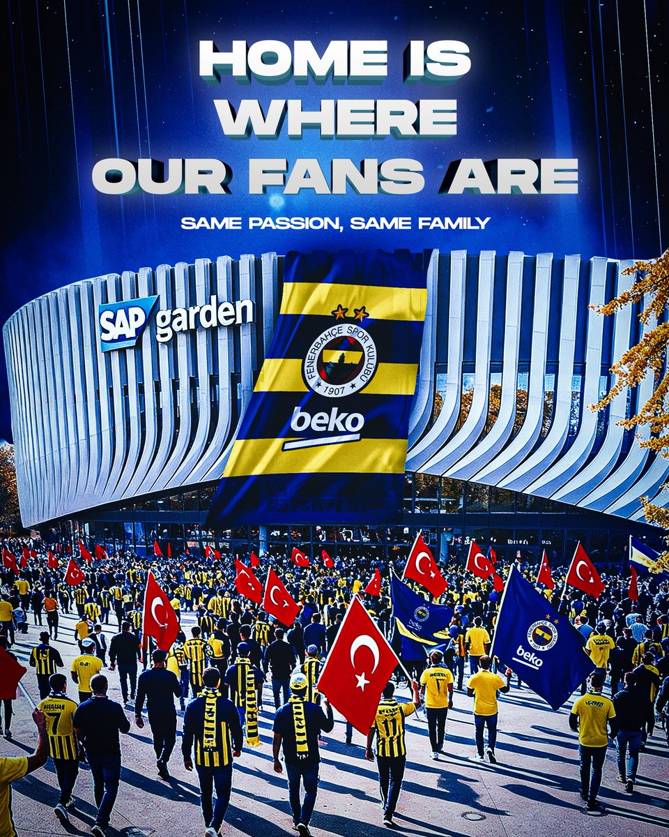 Fenerbahçe Beko Almanya’daki taraftarlarımızın desteğiyle Münih’te parkeye çıkıyor! 💛💙

Rakip Maccabi Rapyd Tel Aviv!

Bu akşam SAP Garden’da buluşuyoruz! 🙌

#YellowLegacy #EuroLeague