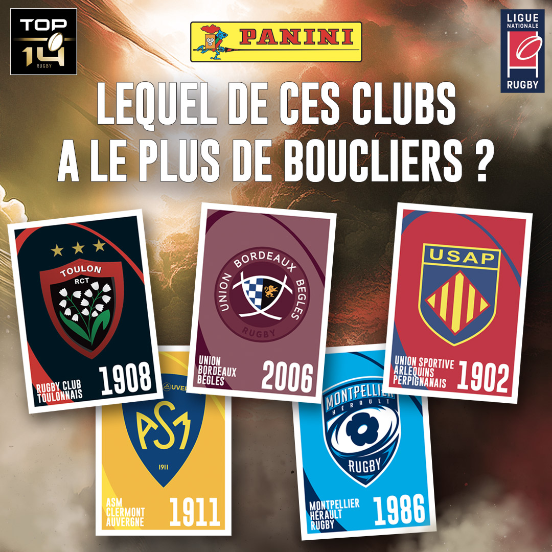 😍Cette semaine, c'est la sortie du nouvel Album Panini officiel du #Top14 !! 📷🏉Pendant 8 jours on voyagera au pays du #Rugby à travers une sélection de stickers et des jeux pour tester votre culture rugbystique ! 
#Partenaire <a href="/Panini_fr/">Panini France</a>