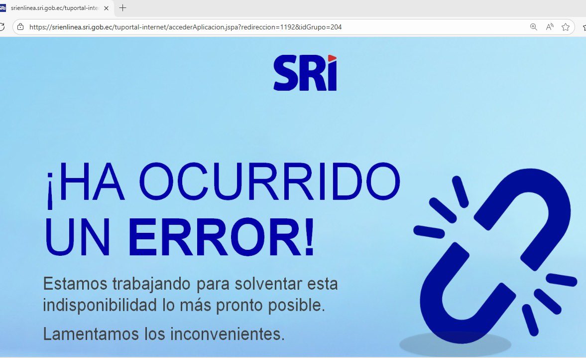 Señores <a href="/SRIoficialEc/">SRI Ecuador</a> es increíble ver como desde la mañana el portal web presenta inconvenientes para poder presentar las declaraciones de impuestos.
Cuando podremos contar con un portal web eficiente ???