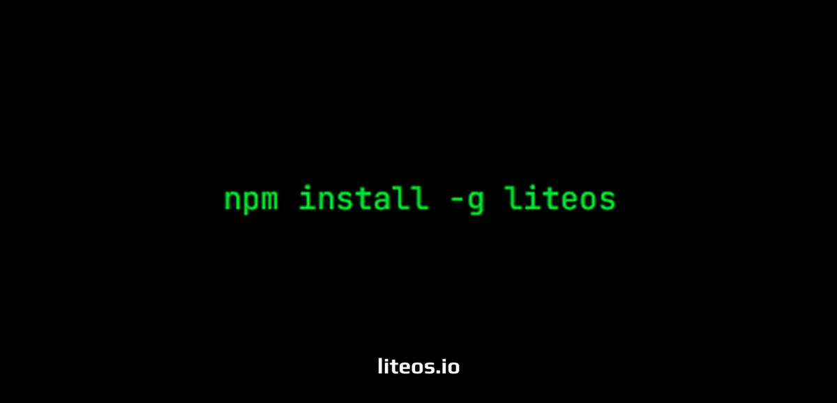 LiteOSio's tweet image. Ready to build? It all starts here. 💻
npm install -g liteos liteos.io 

#Coding #NPM