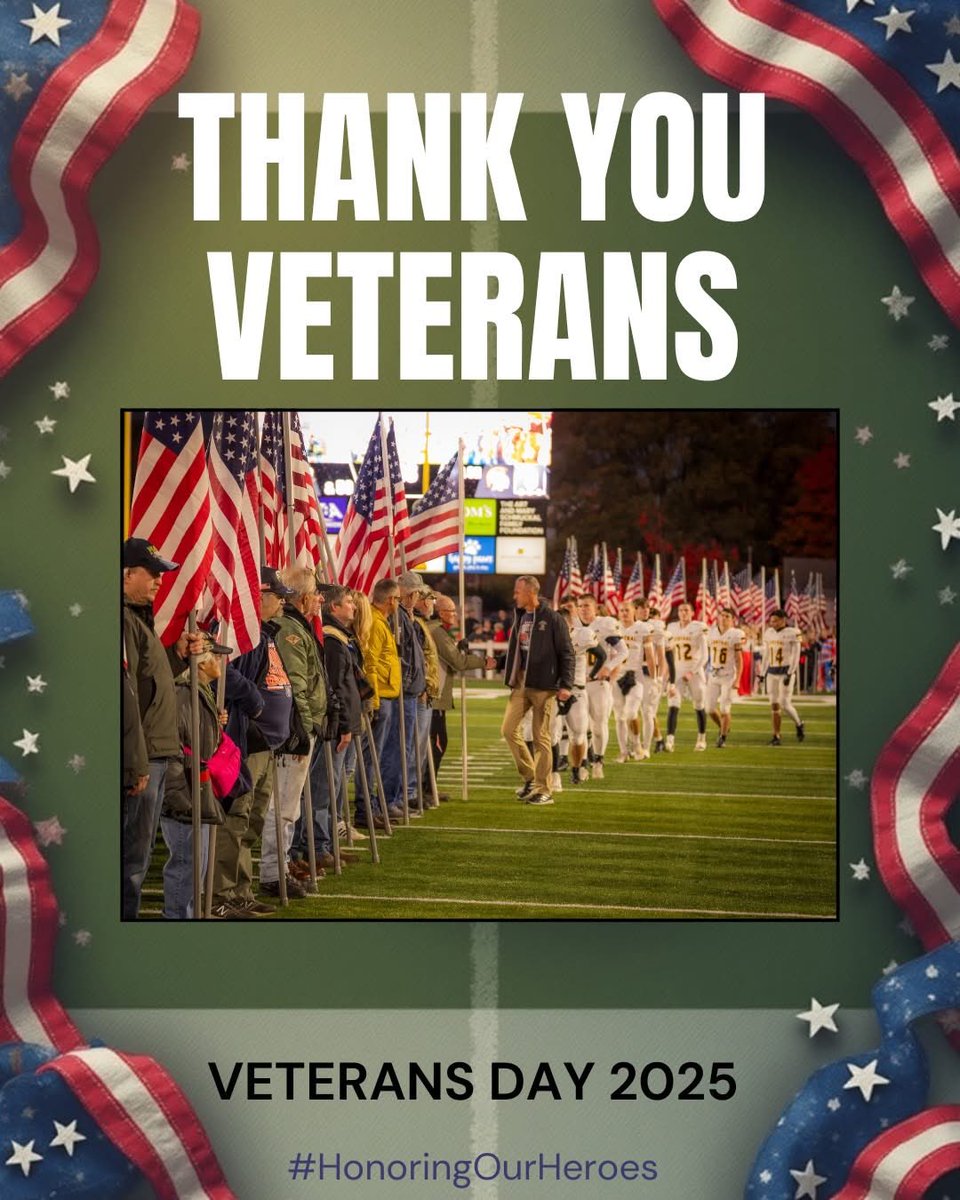 TCCHSfootball's tweet image. On Veterans Day, we honor and thank the brave men and women who have served our nation. We salute you! #VeteransDay #HonoringOurHeroes #RALI