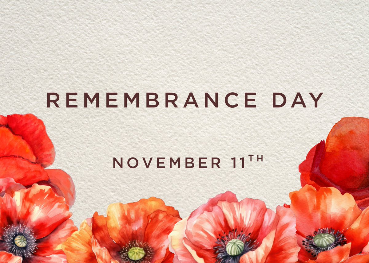 ctcmpao's tweet photo. Today, we honour and remember the courage and sacrifices of those who served to protect our freedom.

Please note that the CTCMPAO office is closed today, If you wish to contact us, our team will respond as soon as possible.

Lest we forget
https://t.co/tO2H1fOyF0 https://t.co/xNUkv7KVEt