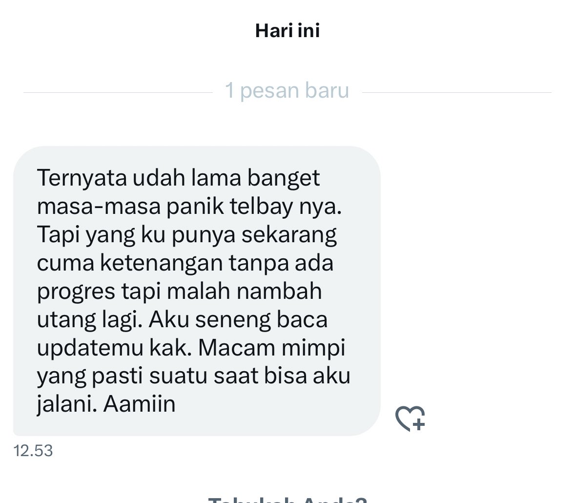 Its okay yang penting tenang dulu. Selain duit, yg dibutuhin di era telbay adalah pikiran tenang dan waras. Kalo terpuruk jadi gabisa mikir ini itu, kalo kalian tenang makin banyak info yg bs kalian cari, semangat!
