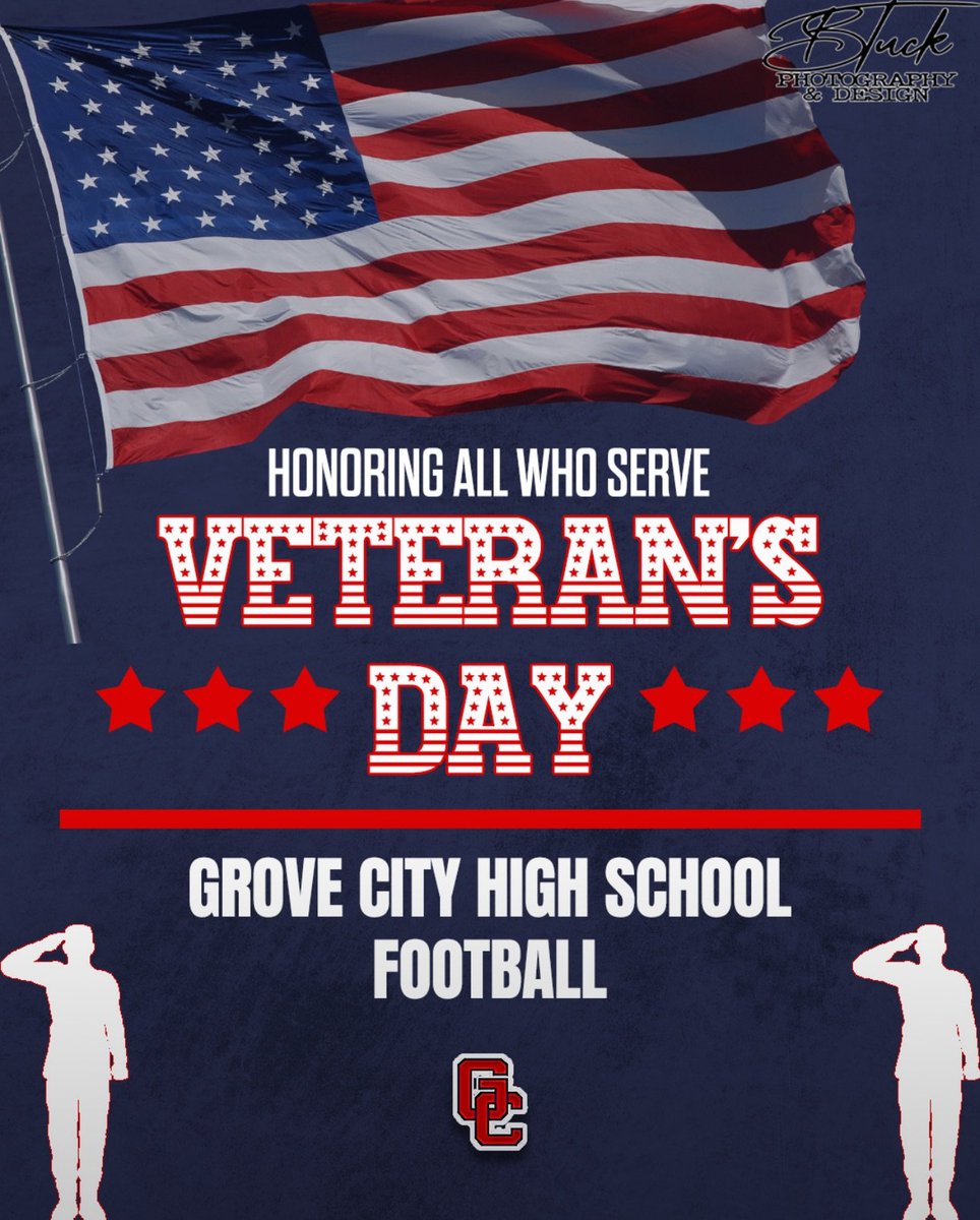 GROVECITYDAWGS's tweet photo. Thank You to All who have served our Country ! Happy Veterans Day from All The Dawgs ! 💪🏈🔥 https://t.co/uYPuL7qRBu