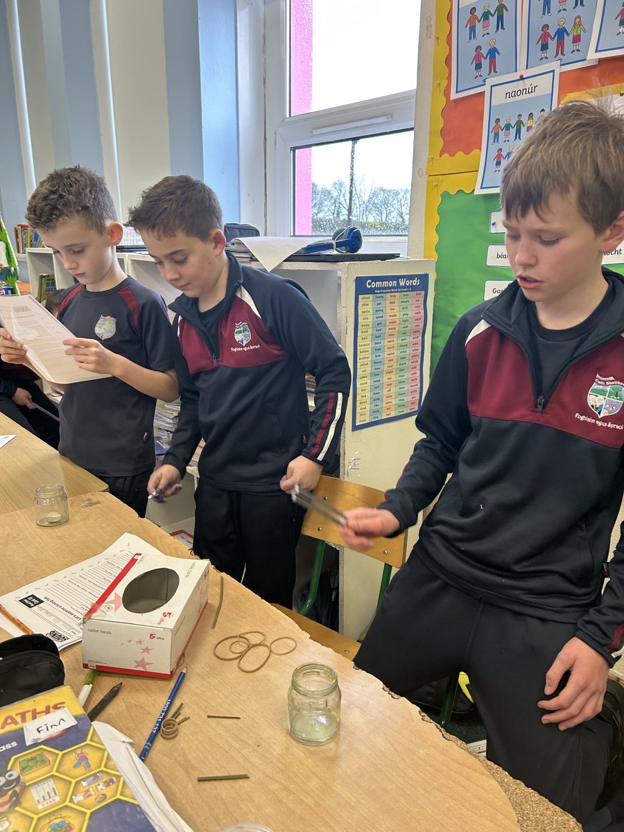 kilbehennyns's tweet photo. 3rd and 4th Class #KBNS explored the topic of sound by using tuning forks, rulers and making their own guitars! @CuriousMindSTEM @ScienceWeek https://t.co/r5WFFEnYvw