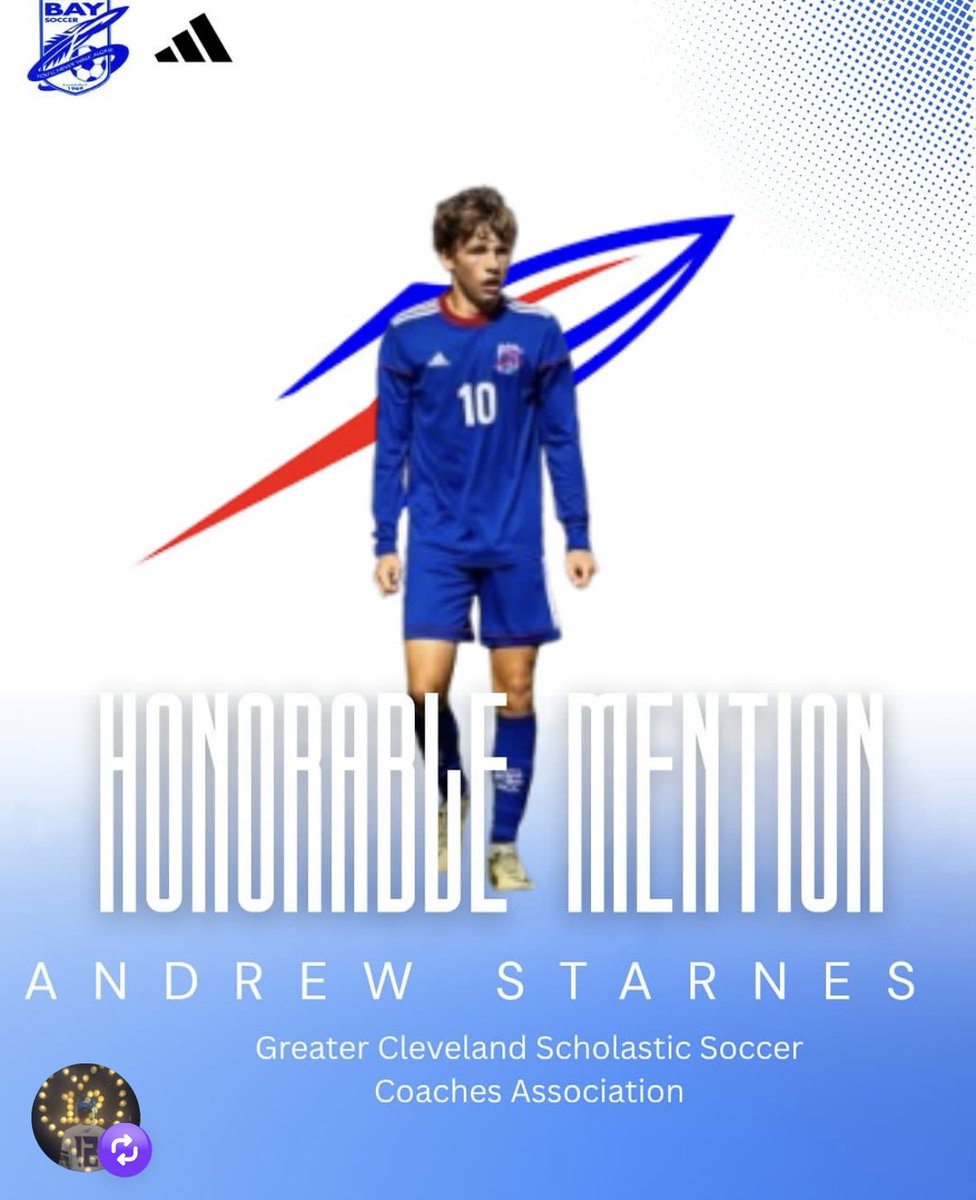 Congratulations to Ryan Rothman, Andrew Starnes &amp; Brogan Wynocker: Honorable Mention Greater Cleveland Scholastic Coaches Association. Well done boys🚀 <a href="/BayAthletics/">Bay Athletics</a> <a href="/BaySchoolsOH/">Bay Village Schools</a>