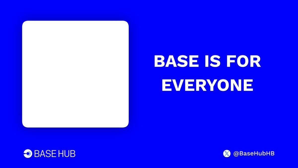 BaseHubHB's tweet photo. reminder

@base is for everyone 💙 https://t.co/sMwLJTTtOr