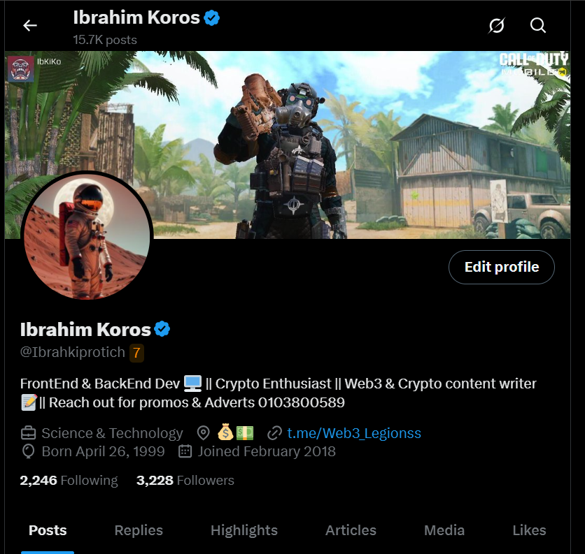 Ibrahkiprotich's tweet image. Ty for 3200 soldiers, this means a lot! I know and recognize all my mutuals. 

As promised earlier, we will be doing a giveaway when we hit 3500

LFG💯🚀
