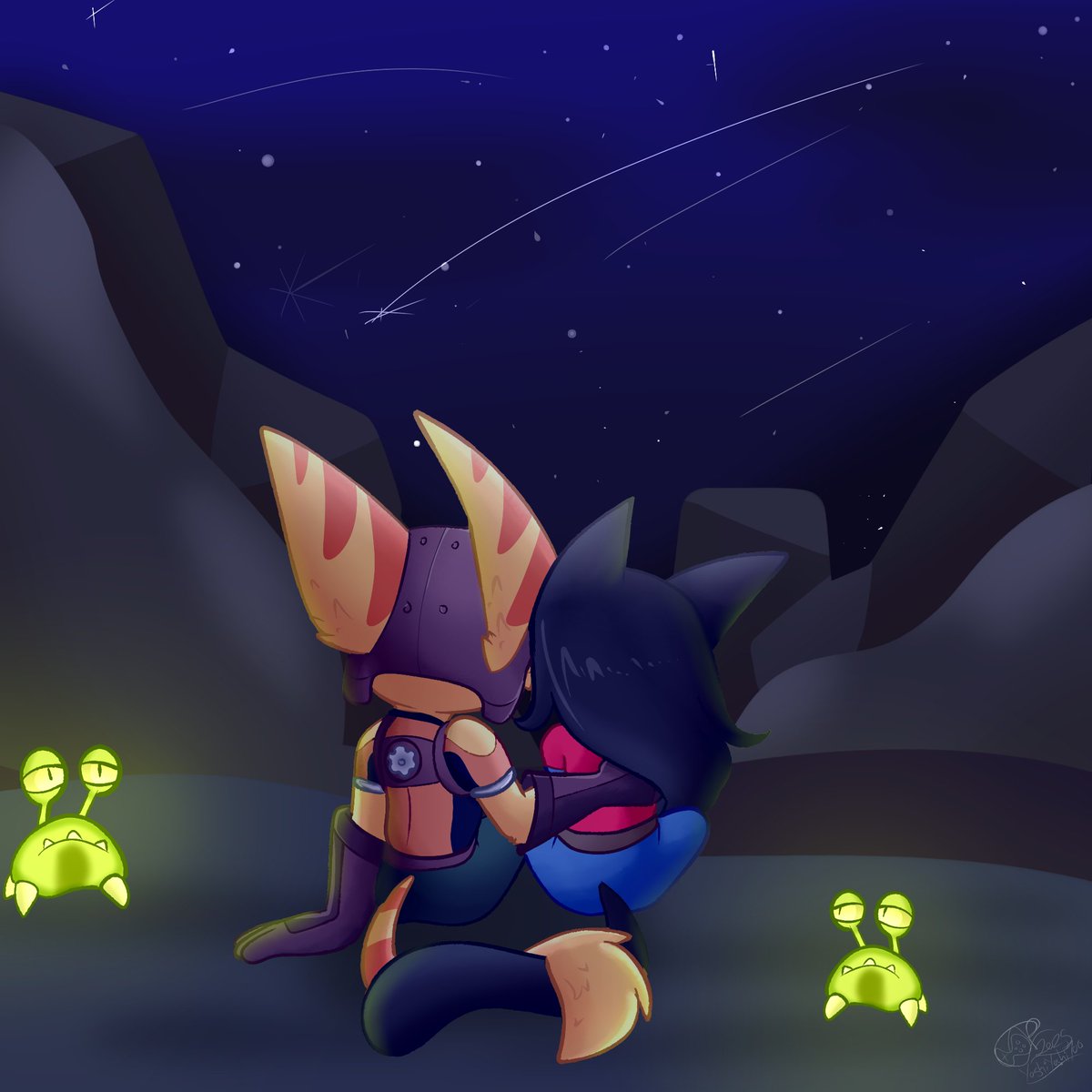 Ratchkat week day 3
the stars are beautiful tonight 💖⭐️

#RatchetAndClank #RatchetPS5 #RatchKatWeek2025 #Ocxcanon #Lombax