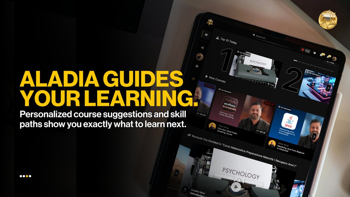 Aladiacorp's tweet image. Not sure what to study next? 🤔
Stop wasting time on random courses.

Let Aladia guide your learning with personalized paths that help you grow smart. 🌟

Learn efficiently, build skills, and earn certificates that count. aladia.io/join-today

#OnlineLearning #Elearning