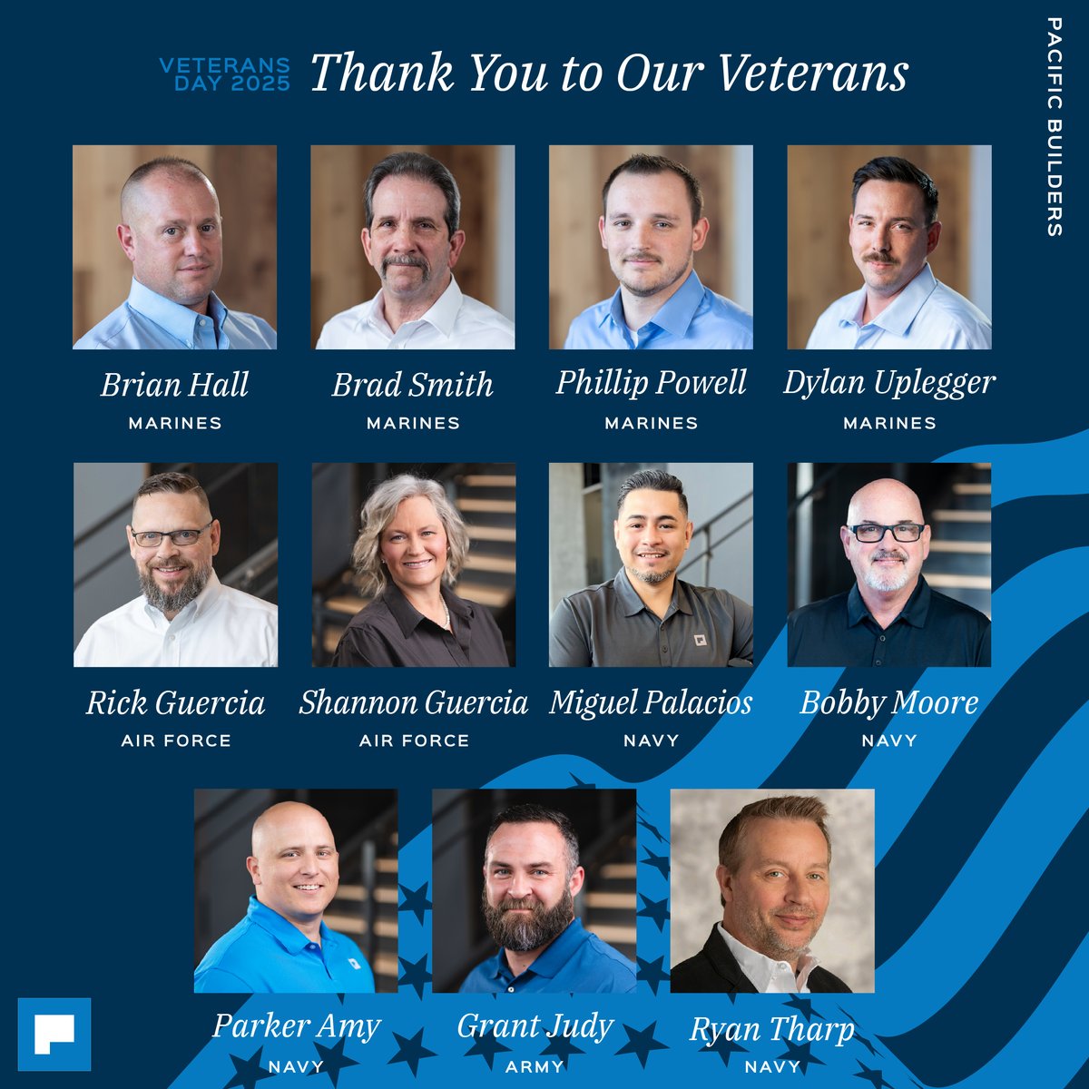 To our veteran employees and all who have served – thank you for your bravery, sacrifice and devotion to our country. We are honored to stand beside you today and every day. #VeteransDay