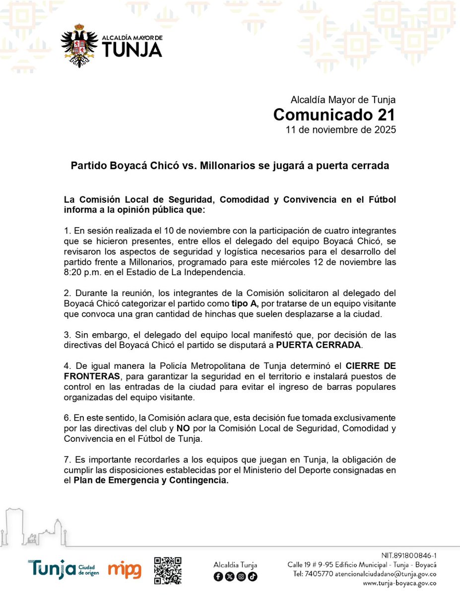 Alcaldía Mayor de Tunja tweet media