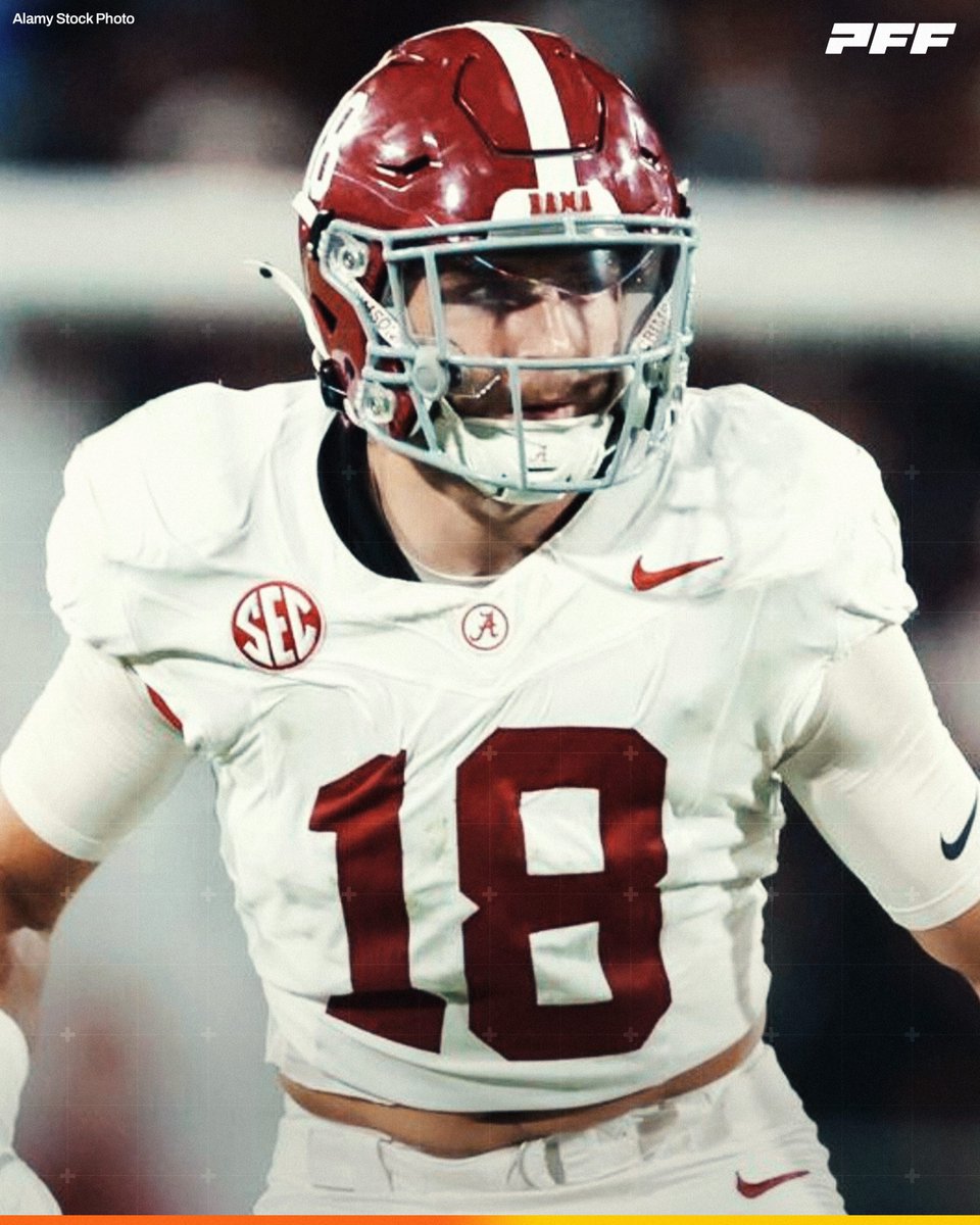 PFF_College's tweet image. Highest Graded SEC Safety from Week 11:

🐘 Bray Hubbard, Alabama: 90.8

@AlabamaFTBL