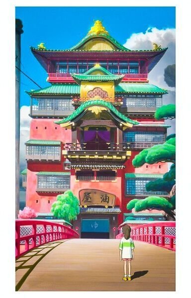 Storyboard and final result from Spirited Away (2001)