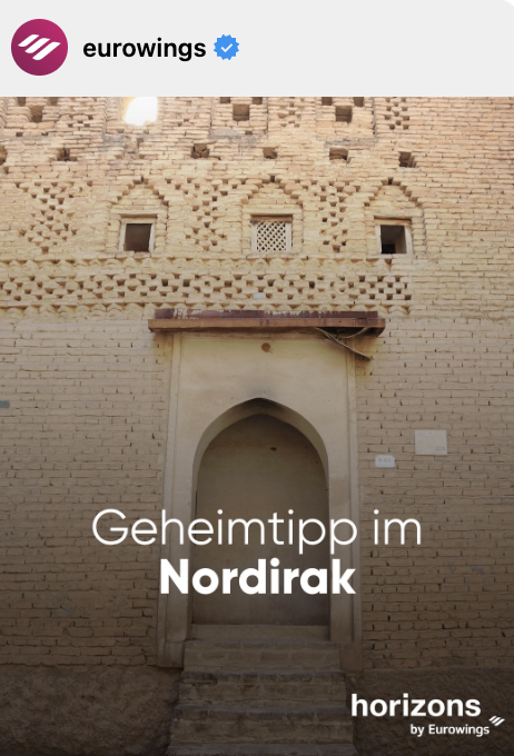 WachsVictor's tweet photo. Wir können nicht in den Irak abschieben… Aber Eurowings kann für die Geheimtipps im Nordirak werben.😇 https://t.co/9Qgq4cHXms